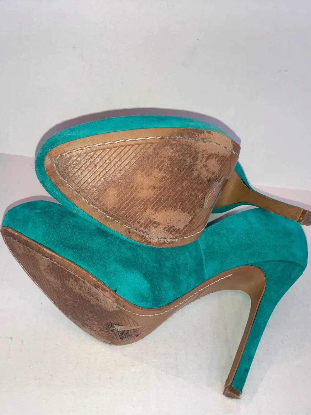 Suede Leather Dolce Vita Platform High Heel Shoes Size 9.5 Mint